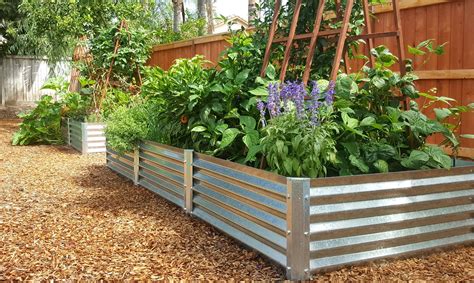 box planters courgated metal|galvanized steel raised garden bed.